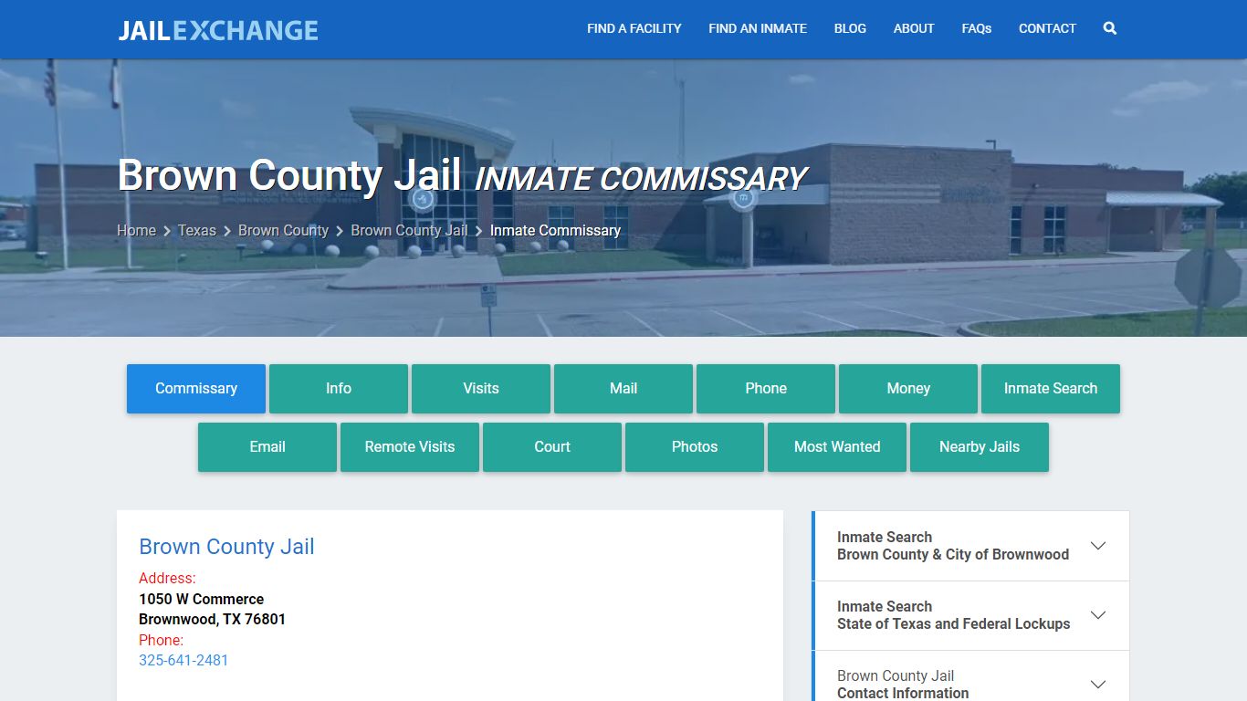 Inmate Commissary, Care Packs - Brown County Jail , TX